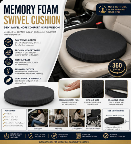 Memory foam swivel seat - foam,