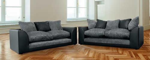 Fabric sofa seater black - fabric,